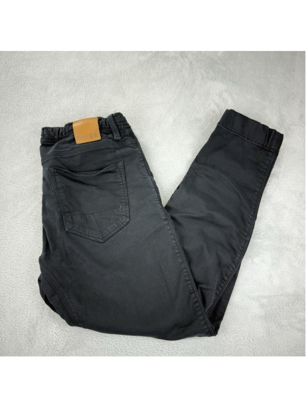 DU/ER Men's Slim Fit No Sweat Jogger Pant Black Size 34x29